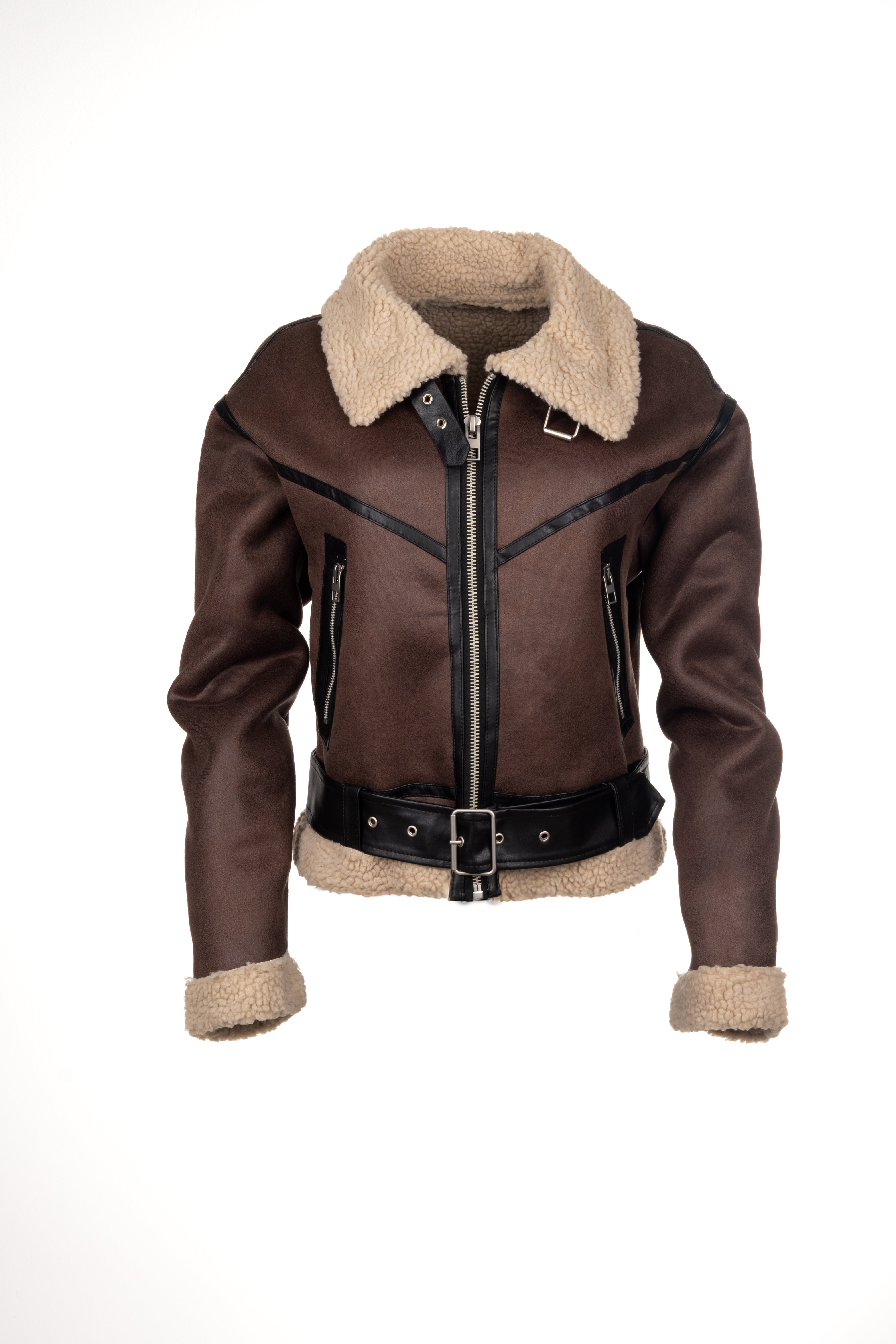 Chaqueta Mujer Cuerina y Borrego