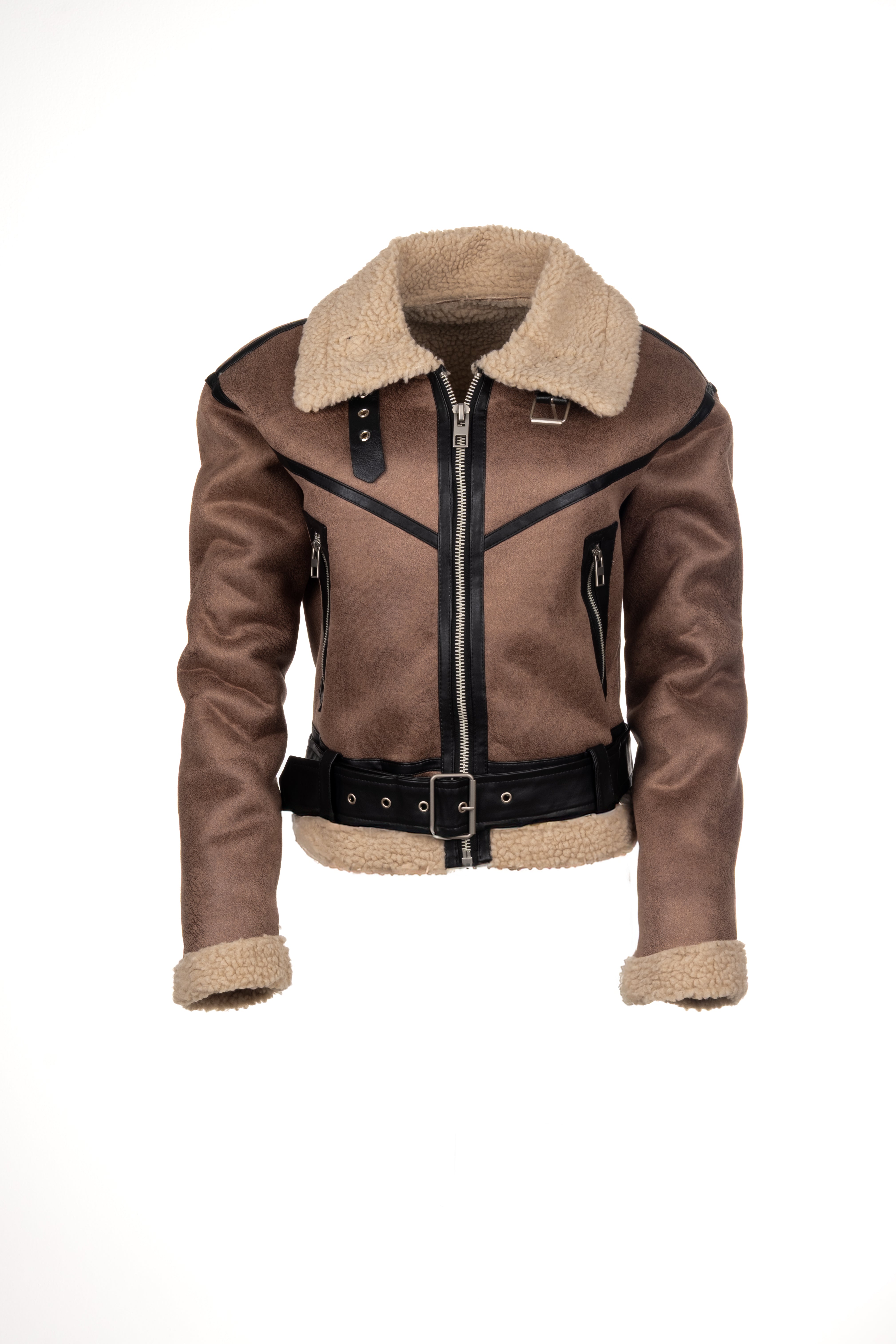 Chaqueta Mujer Cuerina y Borrego