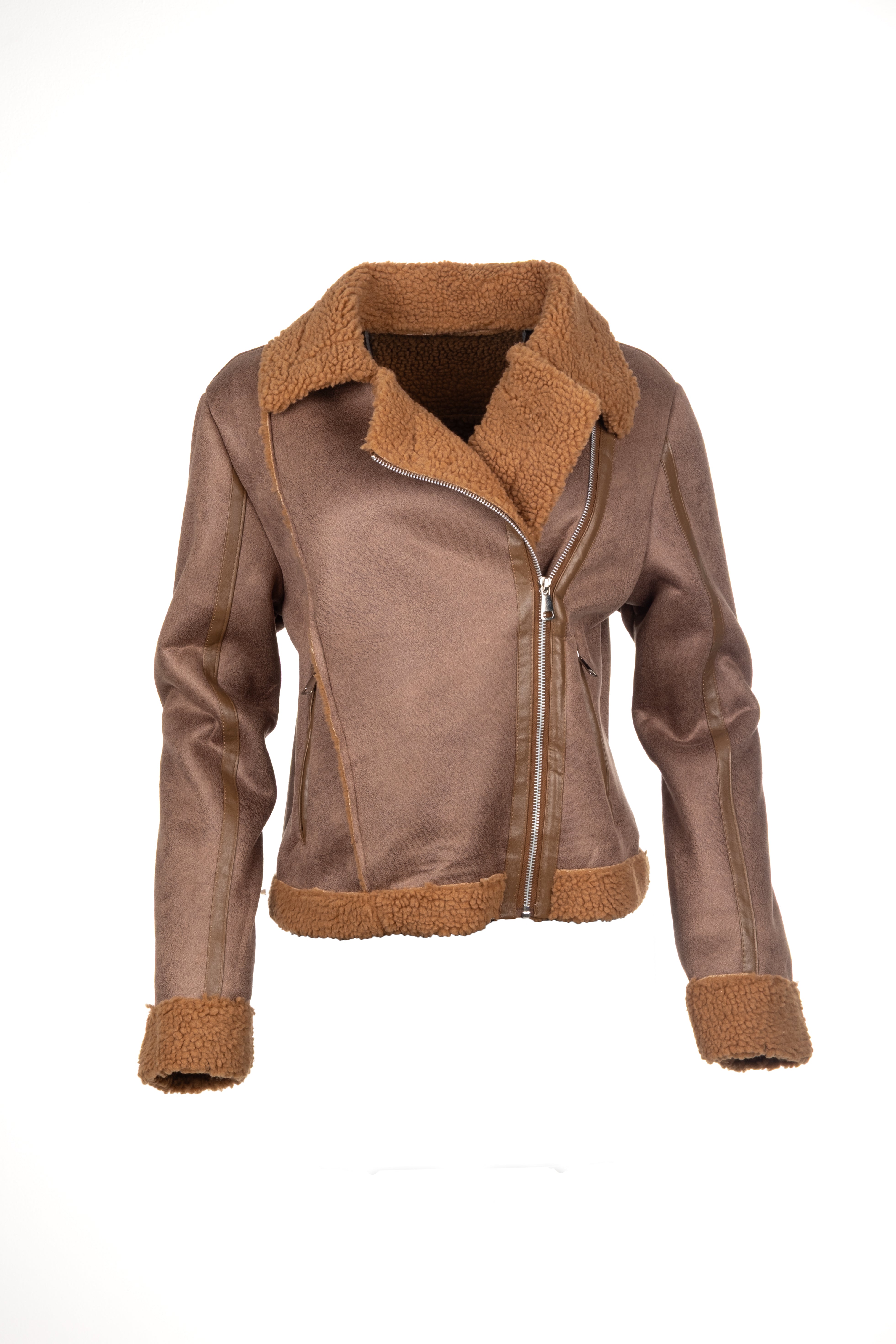 Chaqueta Mujer Standard Cuerina y Borrego