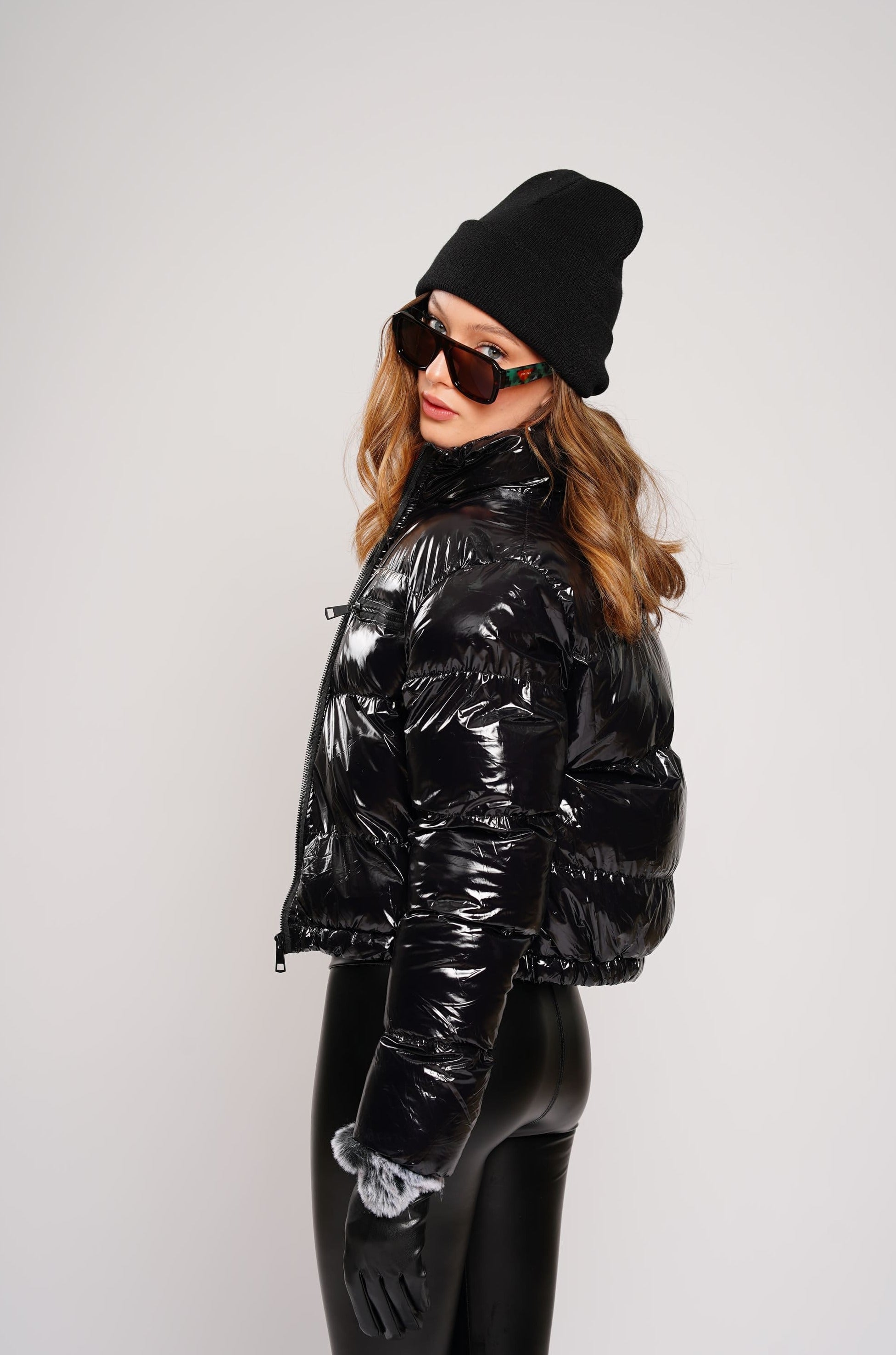 Chaqueta Mujer Puffer Brillante