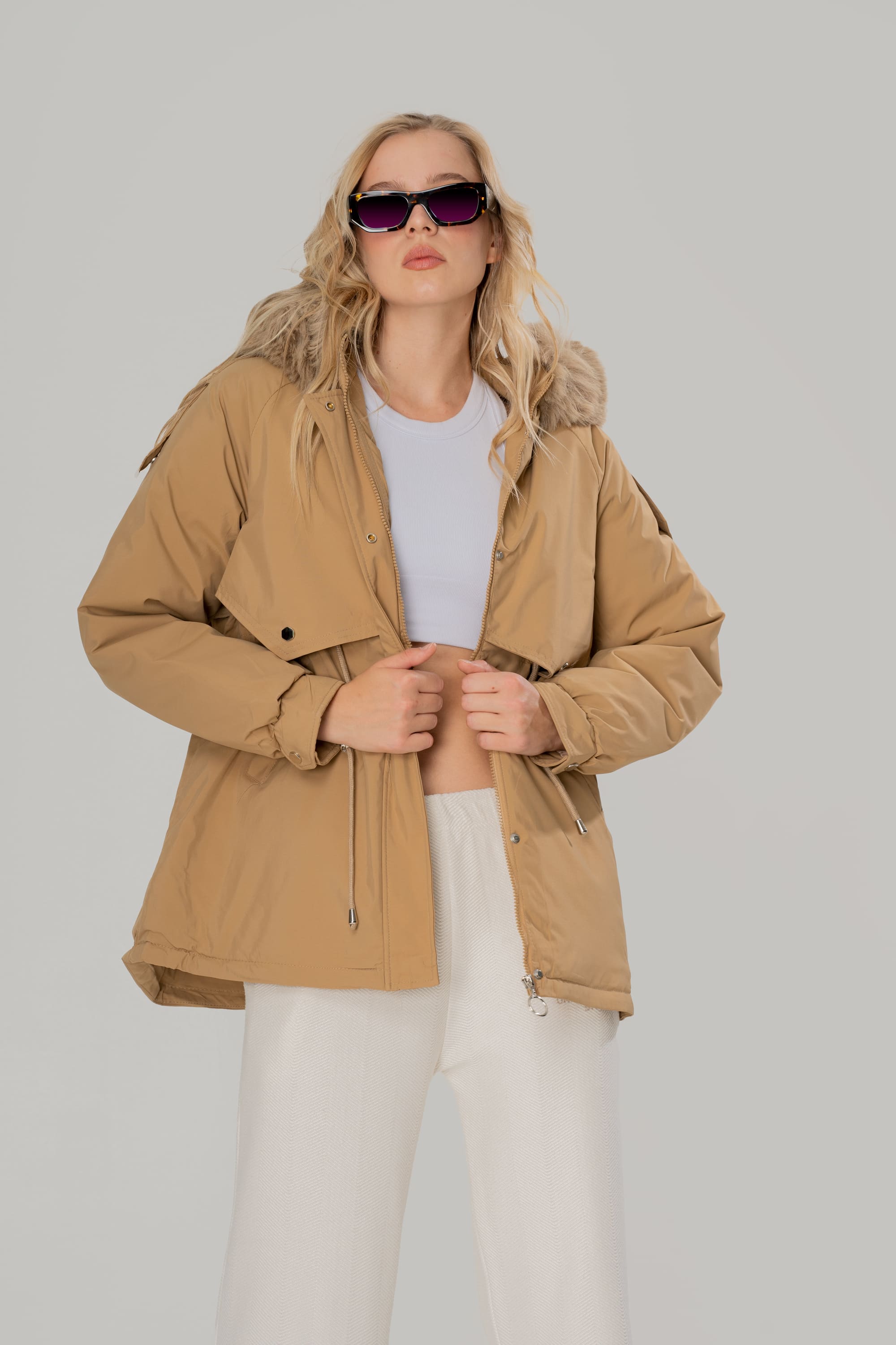 Chaqueta Mujer Parka Golden Shimmer