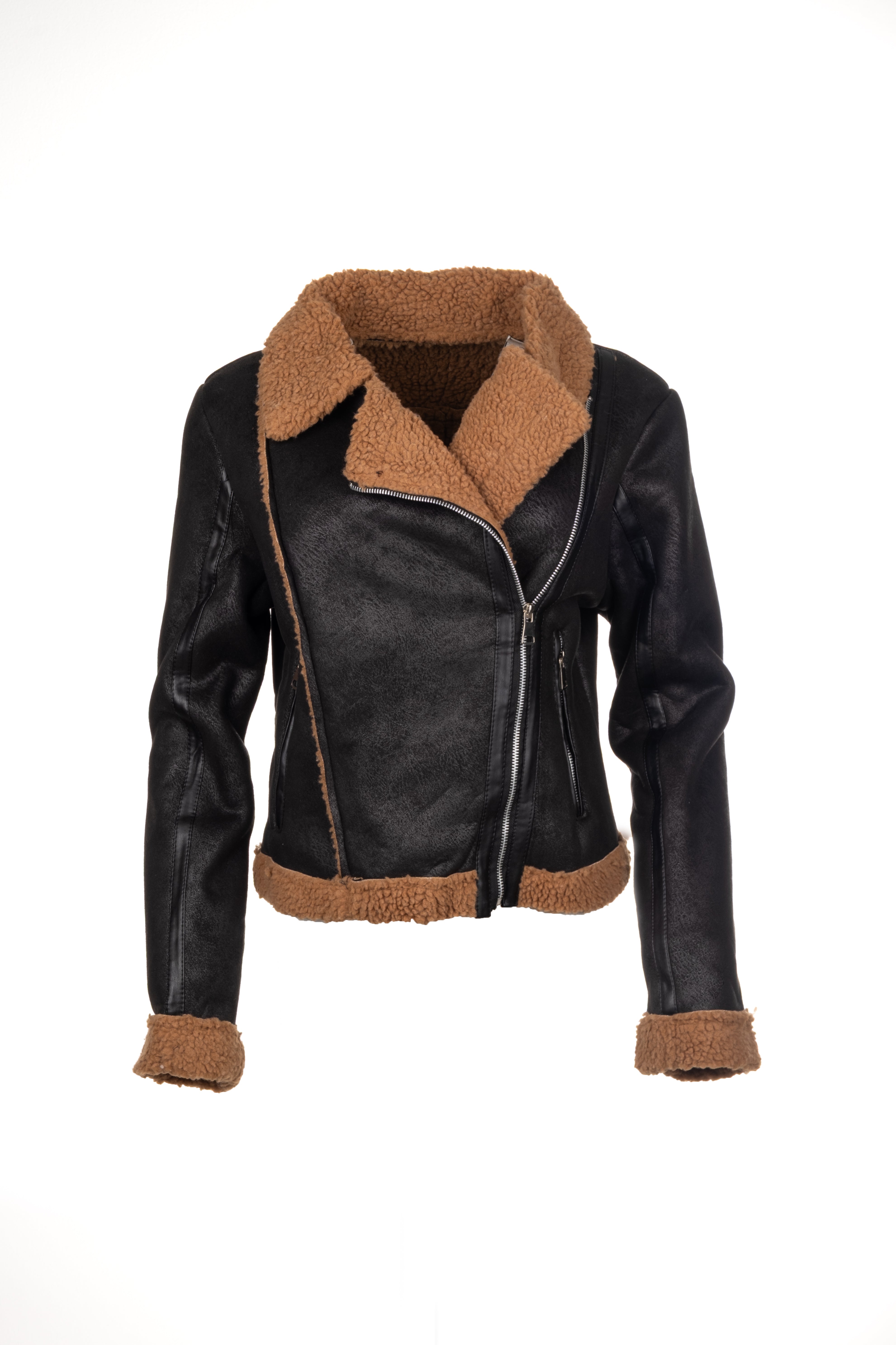 Chaqueta Mujer Standard Cuerina y Borrego